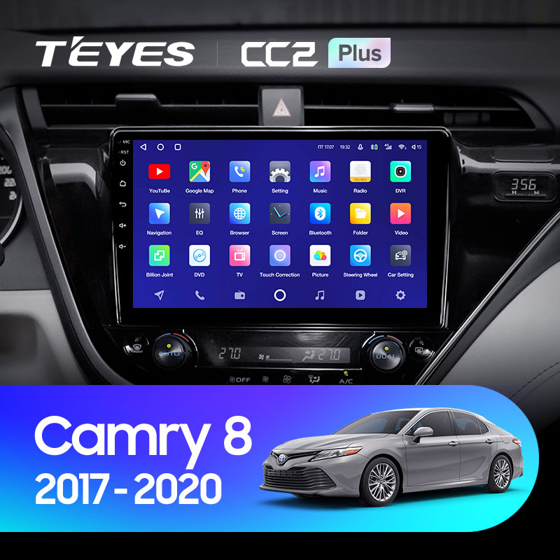 Штатная магнитола Teyes CC2 4+32G для Toyota Camry 2017-2020 (Правый руль)