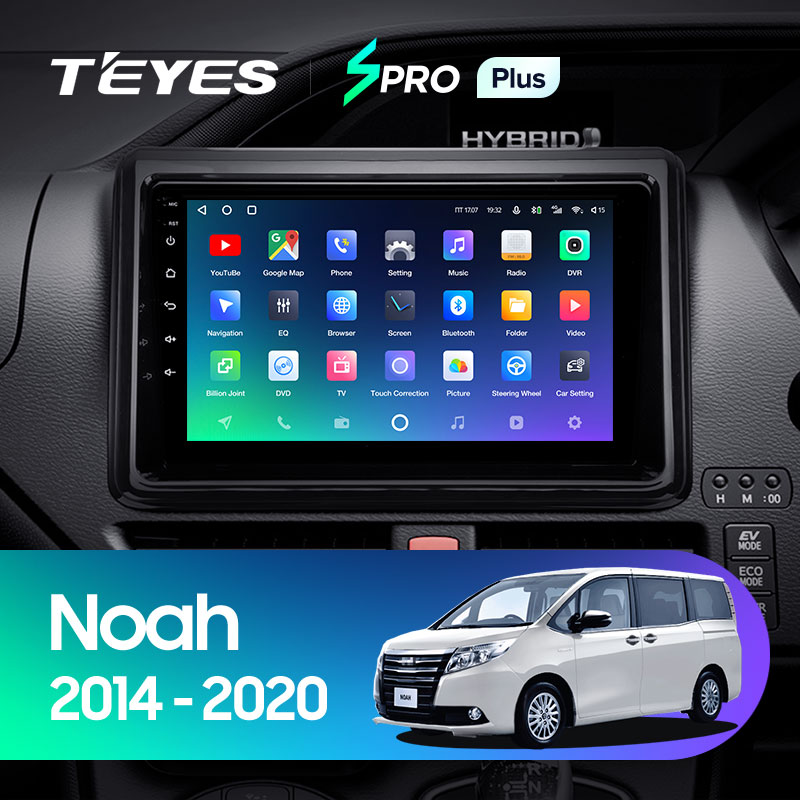 Штатная магнитола Teyes SPRO 3+32G для Toyota Noah Voxy 2014-2017 (Правый руль)