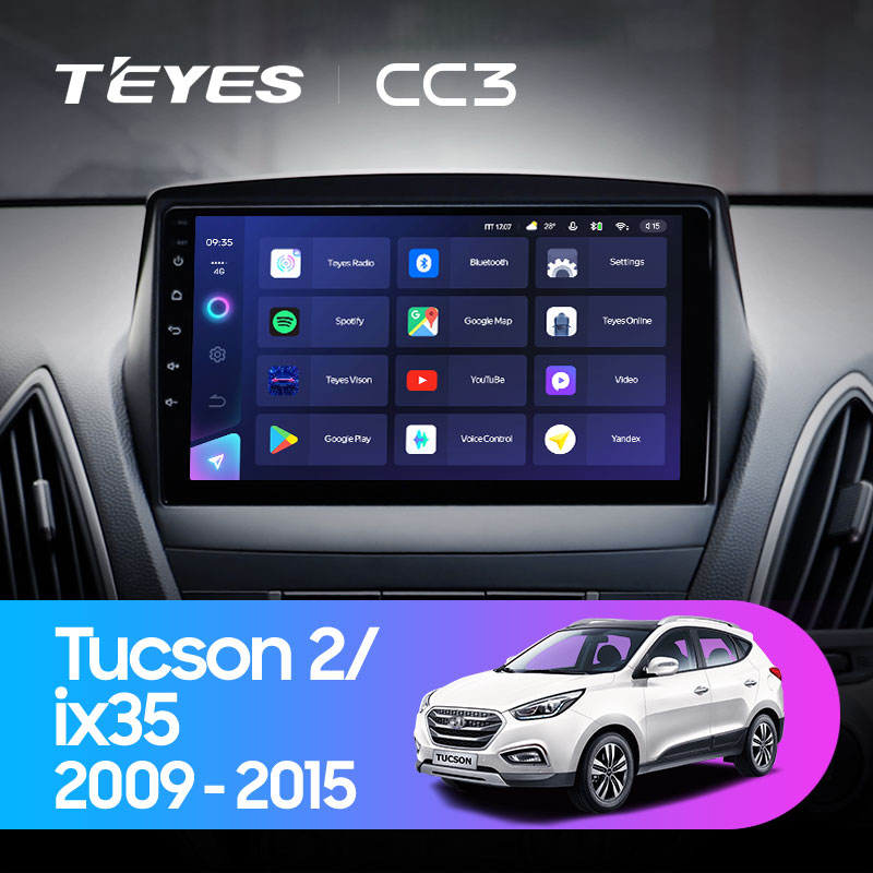 Штатная магнитола Teyes CC3L 4+32G  для Hyundai Tucson IX35 2009-2015 ТИП-C