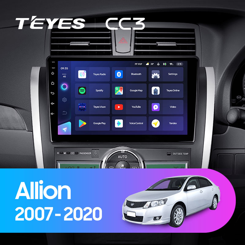 Штатная магнитола Teyes CC3L 4+32G для Allion Premio 2007-2020