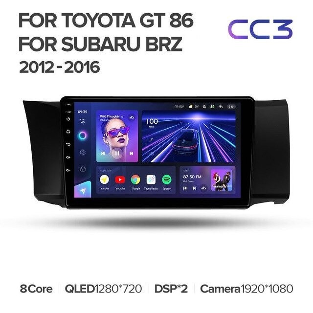 Штатная магнитола Teyes CC3 6/128 Subaru BRZ (2012-2016)