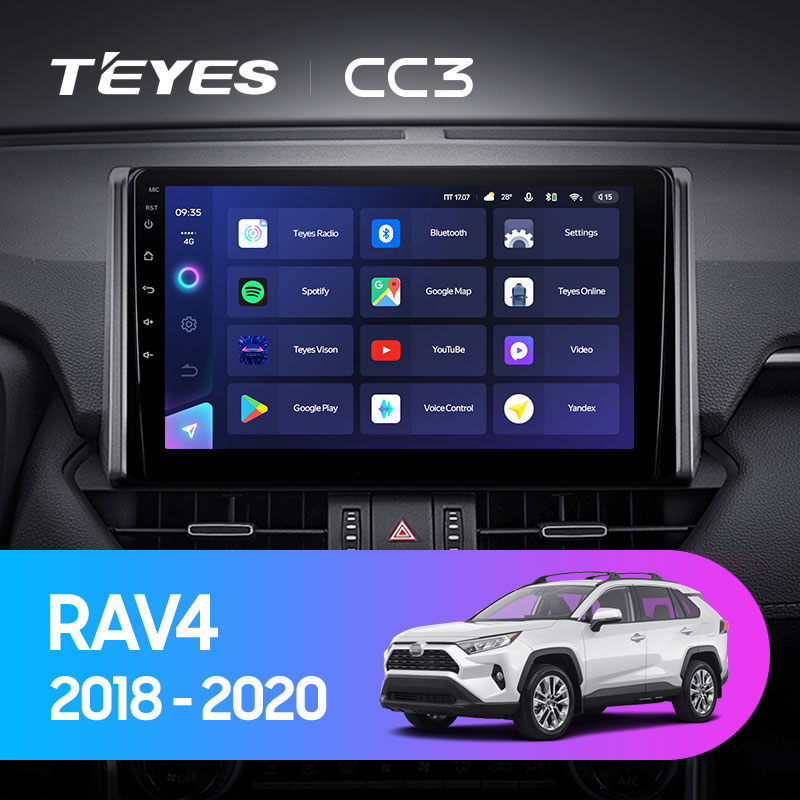 Штатная магнитола Teyes CC3L 3+32G для Toyota RAV4 2018-2020