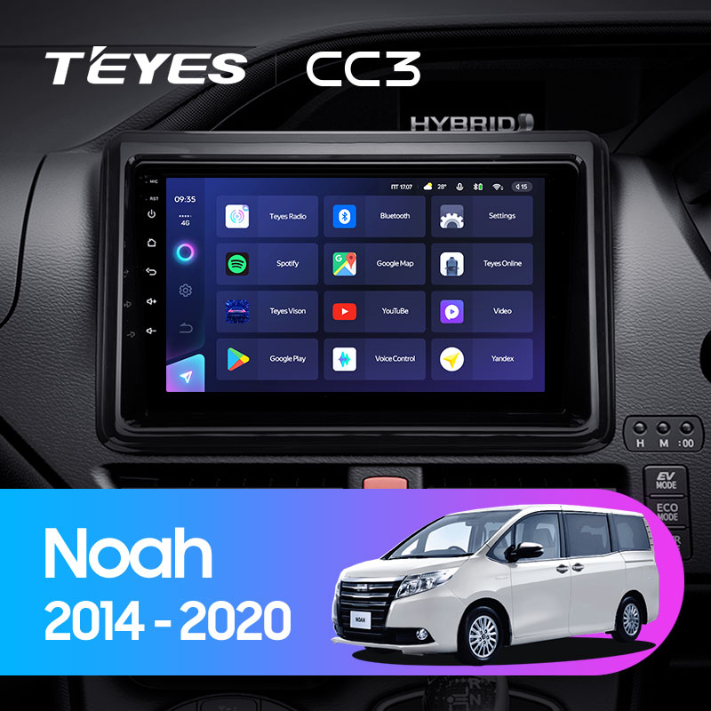 Штатная магнитола Teyes CC3L 3+32G для Toyota Noah Voxy 2014-2017 (Правый руль)
