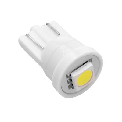 Светодиод 12V T10 1SMD W2,1x9,5D WHITE "Маяк" (габарит, повторитель поворота)
