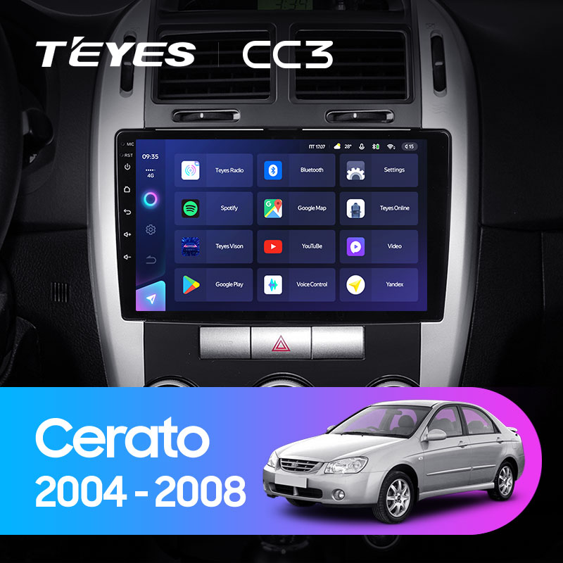 Штатная магнитола Teyes CC3L 4+32G для Kia Cerato 1 2004-2008