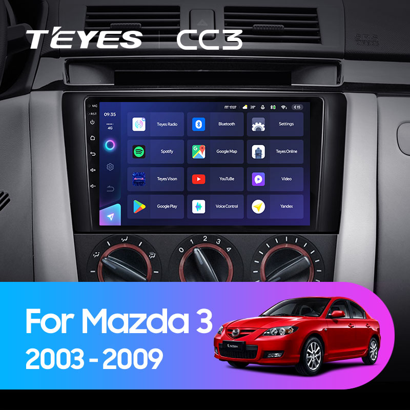 Штатная магнитола Teyes CC3L 4+32G для Mazda3 2003-2009