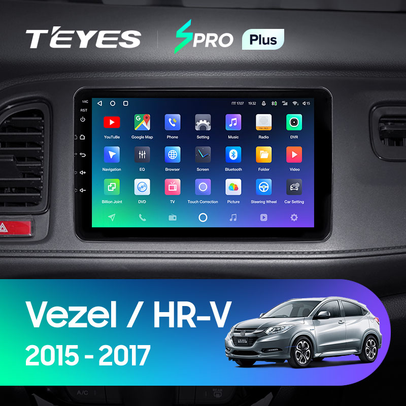 Штатная магнитола Teyes SPRO 4+32G для Vezel HR-V 2015-2017 (Правый руль)