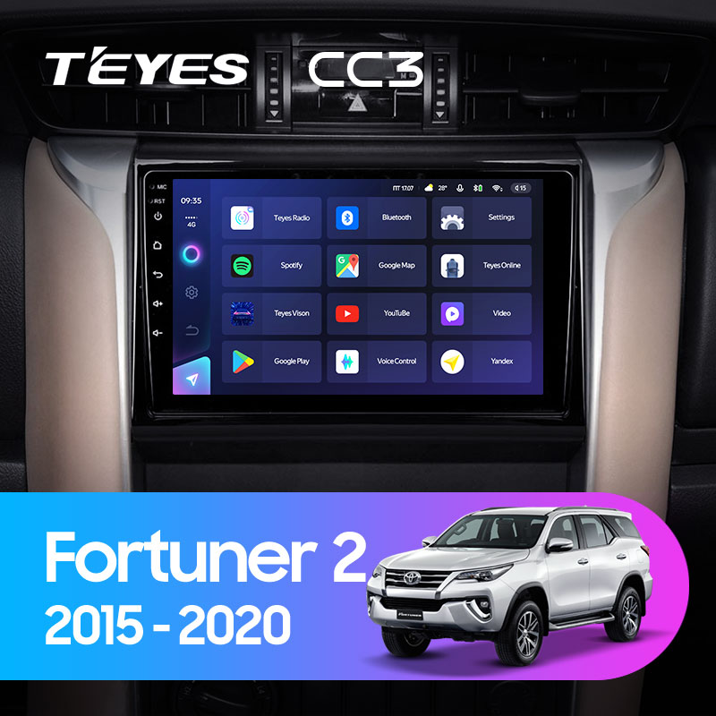 Штатная магнитола Teyes CC3L 4+32G для Toyota Fortuner 2015-2020