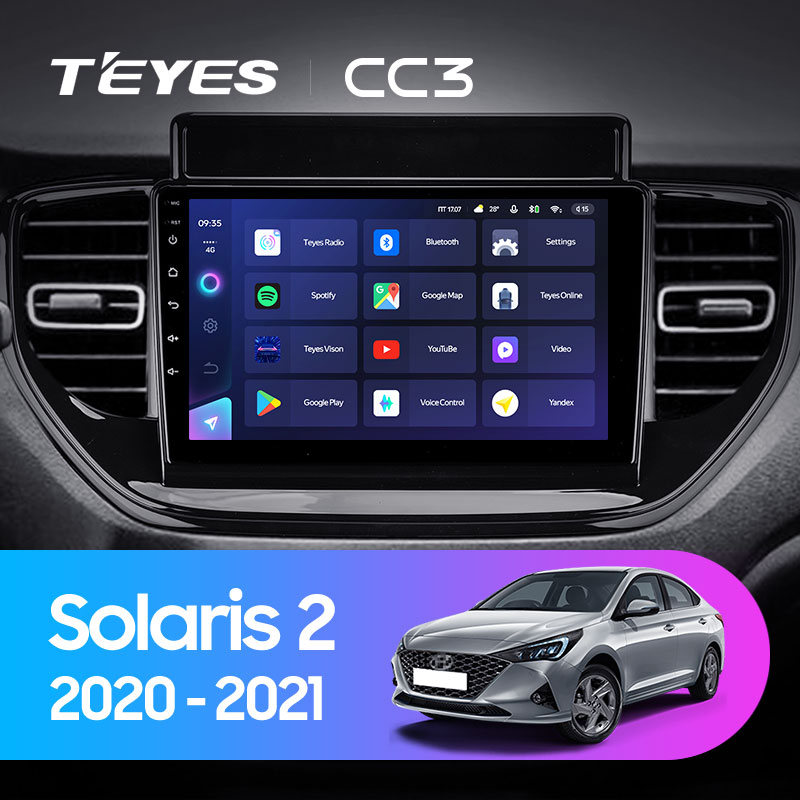 Штатная магнитола Teyes CC3L 4+32G для Solaris 2 2020-2021