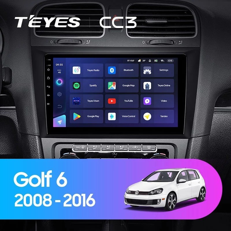 Штатная магнитола Teyes CC3 360 6/128 Volkswagen Golf 6 (2008-2016)