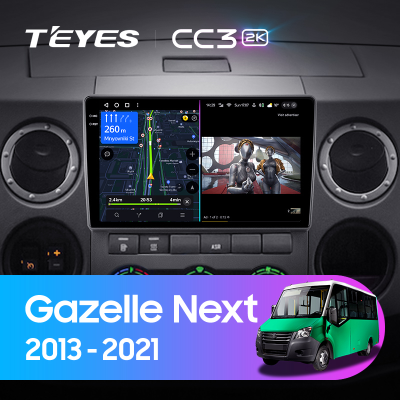Штатная магнитола Teyes CC3-2K 64G для Gazelle Next 2013-2021