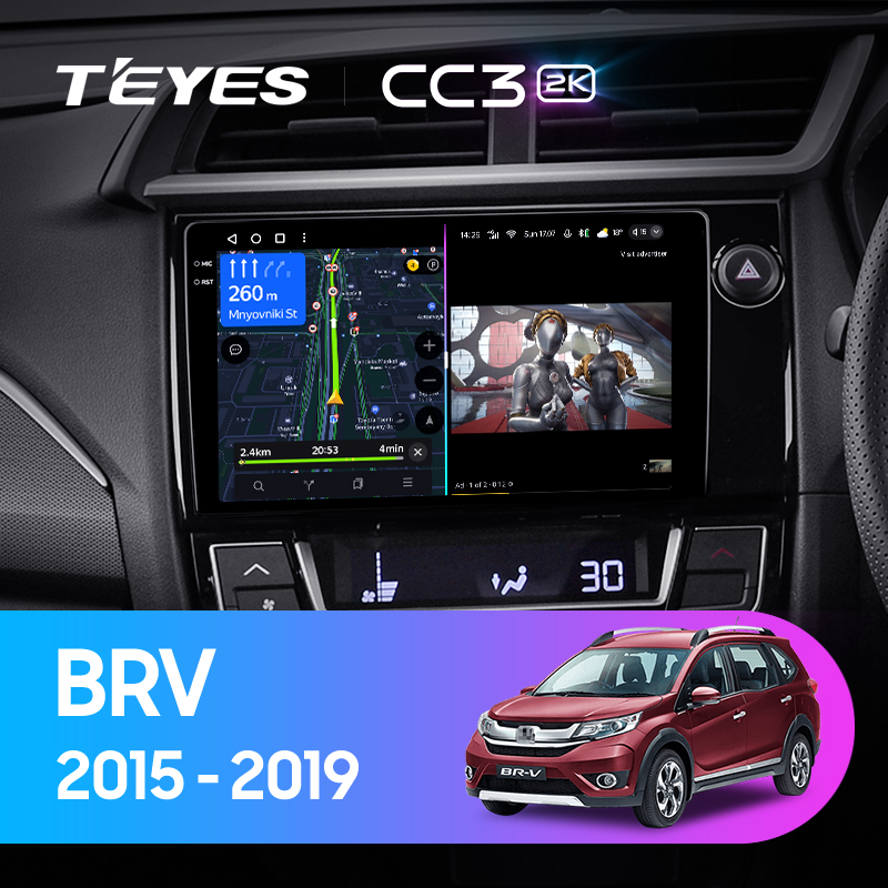 Штатная магнитола Teyes CC3-2K 64G для Honda BRV 2015-2019