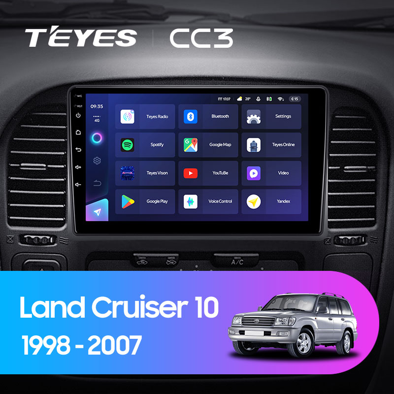 Штатная магнитола Teyes CC3L 4+32G для LX470 1998-2003