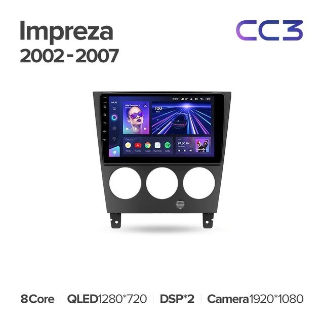 Штатная магнитола Teyes CC3 6/128 Subaru Impreza GD GG 2002-2007