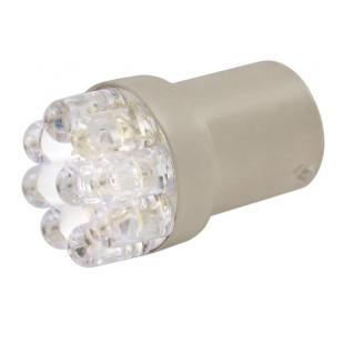 Автолампа диод T18 (R10W) 12V 7 диод с цок.1 конт. SKYWAY белая ST18-7LED/SG18  1807 S0820 1195