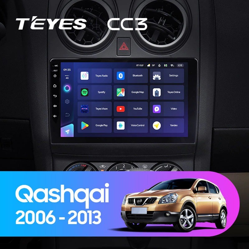 Штатная магнитола Teyes CC3 4/64 Nissan Qashqai 1 J10 (2006-2013)