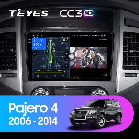 Штатная магнитола Teyes CC3-2K 3+32G  для Pajero4 2006-2022 ТИП-A