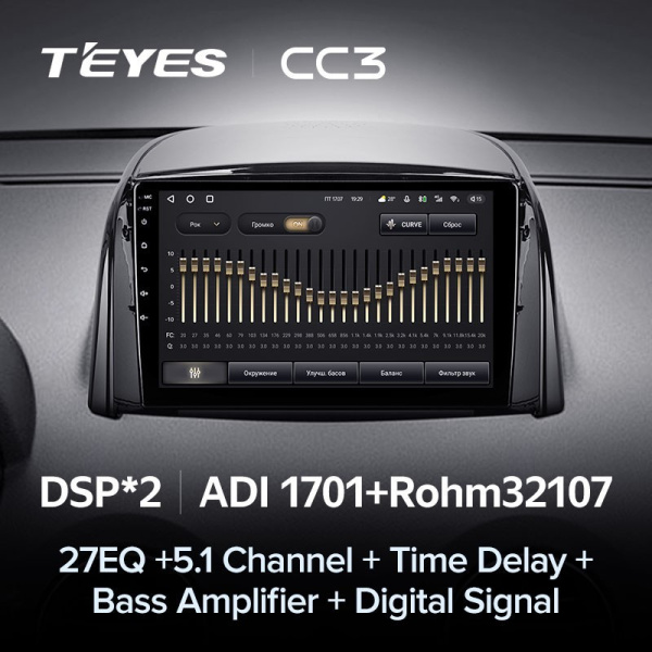 Штатная магнитола Teyes CC3 4/64 Renault Koleos (2008-2016)