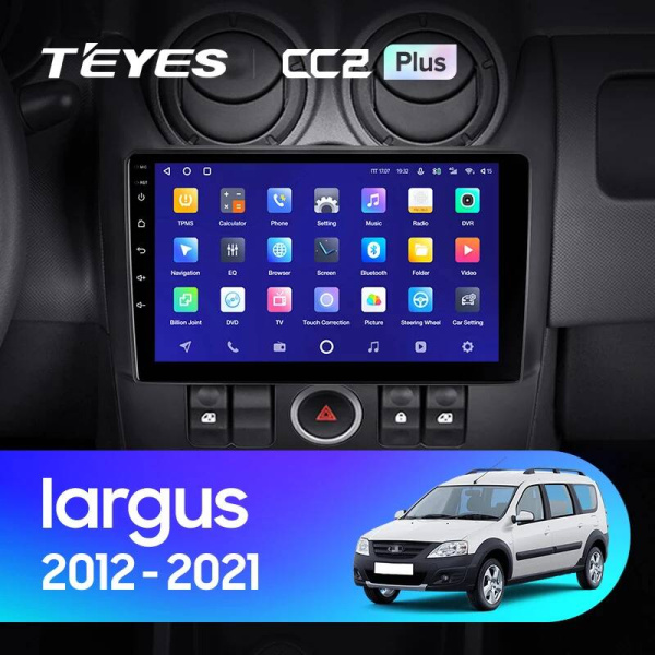 Штатная магнитола Teyes CC2 4+32G для Largus 2012-2021