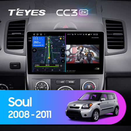 Штатная магнитола Teyes CC3-2K 128G для Soul 2008-2013