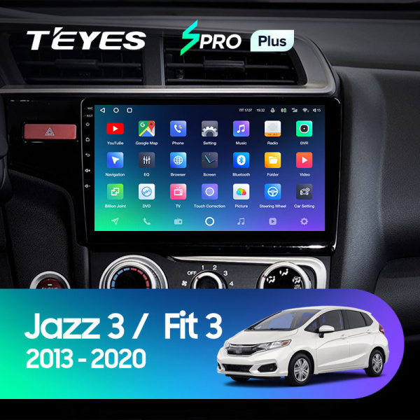 Штатная магнитола Teyes SPRO 4+32G  для Jazz Fit 2013-2020 ТИП-A
