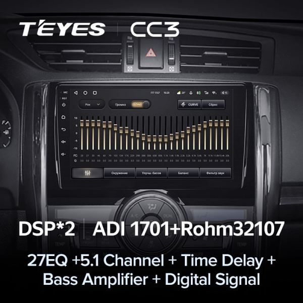 Штатная магнитола Teyes CC3 3/32 Toyota Mark X 2 X130 (2009-2020)