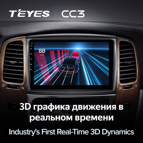 Штатная магнитола Teyes CC3 6/128 Toyota Land Cruiser LC 100 Тип-B (2002-2007)