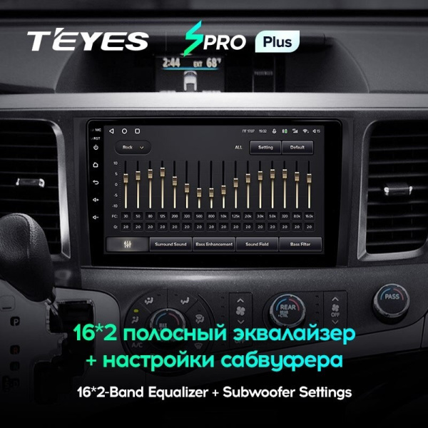 Штатная магнитола Teyes SPRO Plus 6/128 Toyota Sienna 3 XL30 (2010-2014)