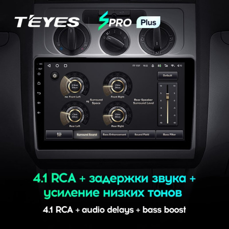 Штатная магнитола Teyes SPRO Plus 4/64 Volkswagen Touran 1 (2003-2010) Тип-B