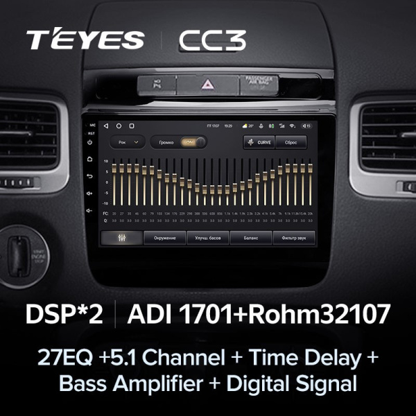 Штатная магнитола Teyes CC3 4/64 Volkswagen Touareg FL NF (2010-2018)