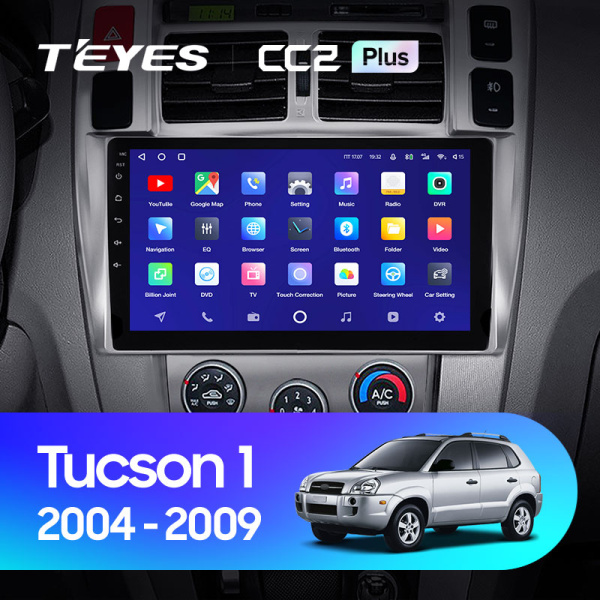 Штатная магнитола Teyes CC2 4+32G для Hyundai Tucson 2004-2009