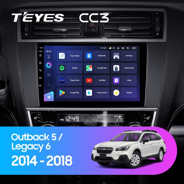 Штатная магнитола Teyes CC3 4/64 Subaru Legacy 6 (2014-2017)