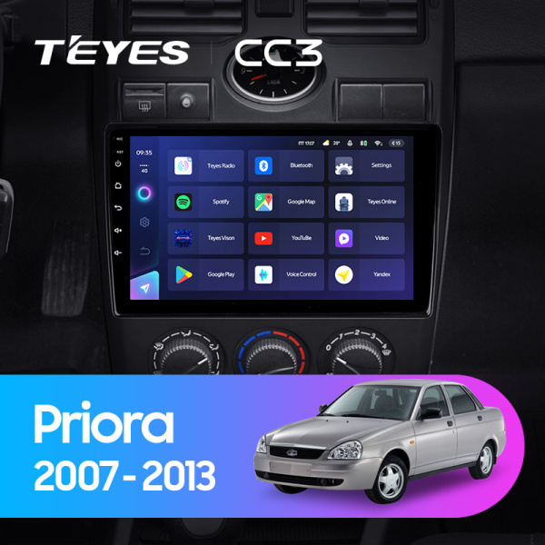 Штатная магнитола Teyes CC3L 4+32G для Priora 2007-2013