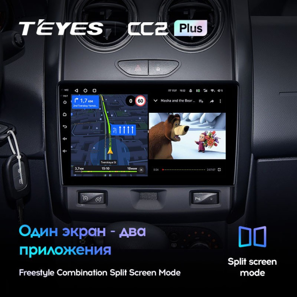 Штатная магнитола Teyes CC2 Plus 3/32 Renault Duster (2015-2018)