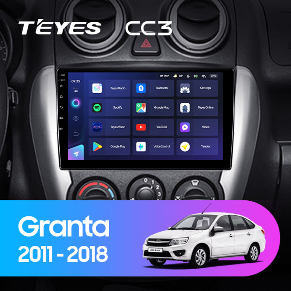 Штатная магнитола Teyes CC3L 4+32G для Granta 2011-2018