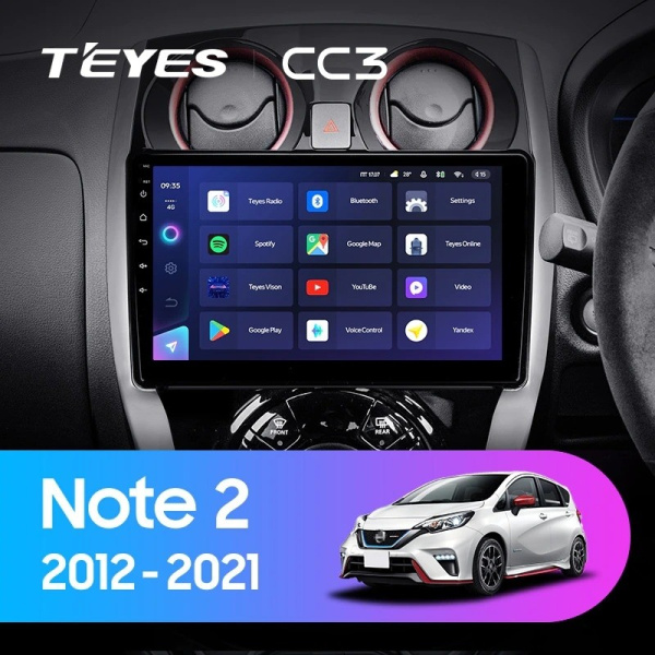 Штатная магнитола Teyes CC3 4/64 Nissan Note 2 E12 (2012-2021)