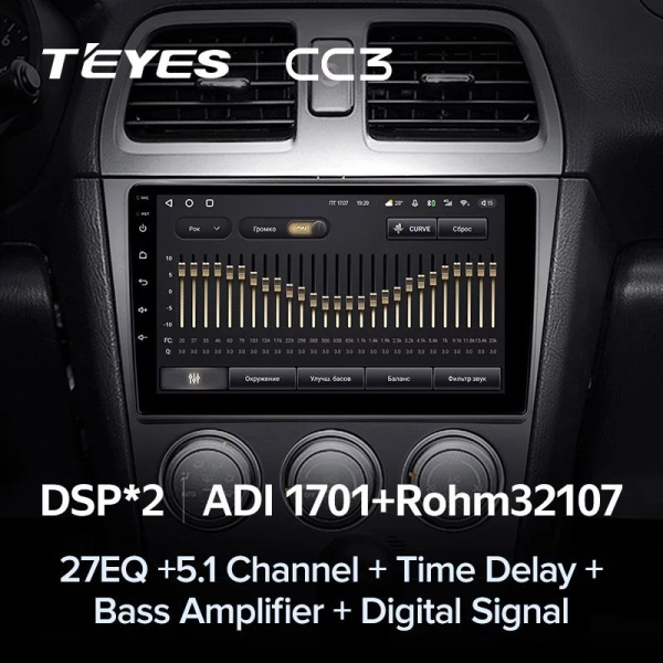 Штатная магнитола Teyes CC3 4/64 Subaru Impreza GD GG 2002-2007