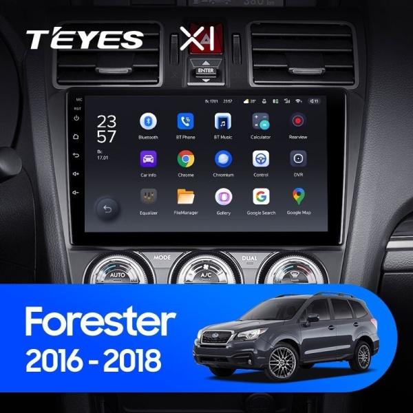 Штатная рамка (без дисплея) Teyes для  Subaru Forester SJ 2015-2018 (Для экрана 9")