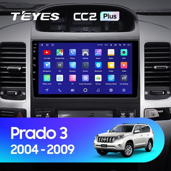 Штатная магнитола Teyes CC2 Plus 3/32 Toyota Land Cruiser Prado J120 (2004-2009)