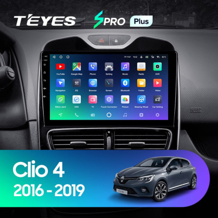 Штатная магнитола Teyes SPRO Plus 4/64 Renault Clio 4 BH98 KH98 (2016-2019)