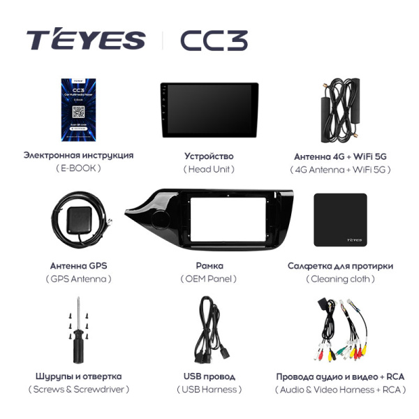 Штатная магнитола Teyes CC3L 4+32G для Kia CEED 2 2012-2018