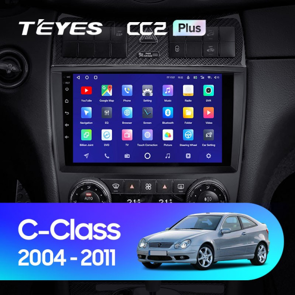 Штатная магнитола Teyes CC2 Plus 3/32 Mercedes Benz C-Class W203 CL203 C209 A209 (2004-2011)