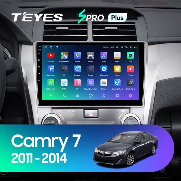 Штатная магнитола Teyes SPRO 4+32G для Toyota Camry 2011-2014 (Правый руль)