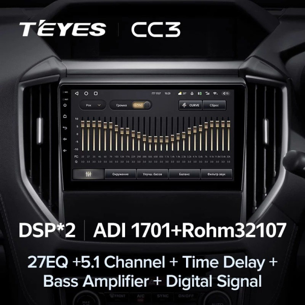 Штатная магнитола Teyes CC3 6/128 Subaru Forester 5 (2018-2021)