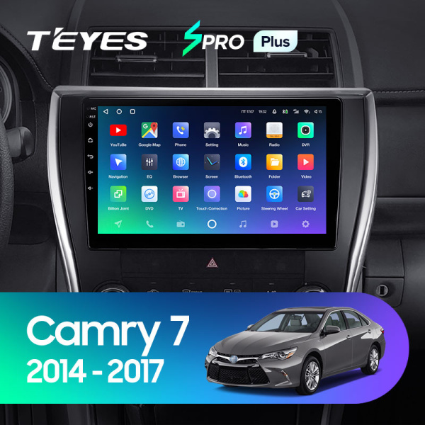 Штатная магнитола Teyes SPRO 3+32G для Toyota Camry 2014-2017 (Правый руль)