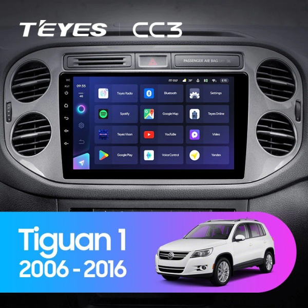 Штатная магнитола Teyes CC3 3/32 Volkswagen Tiguan 1 NF (2006-2017)