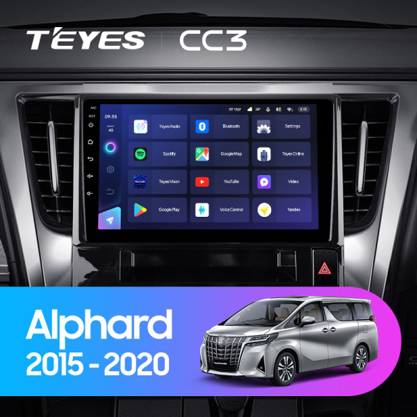 Штатная магнитола Teyes CC3L 4+32G для Alphard 2015-2020