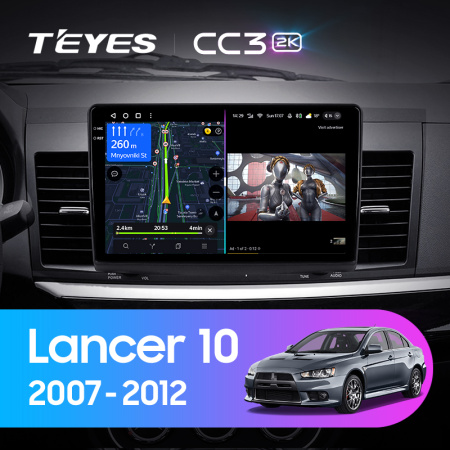 Штатная магнитола Teyes CC3-2K-360 128G  для Lancer 2007-2012 ТИП-B