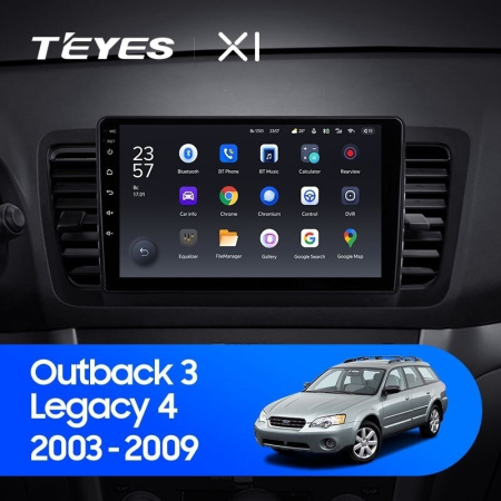 Штатная рамка (без дисплея) Teyes для  Subaru Outback 3 Legacy 4 2003-2009 (Для экрана 9")