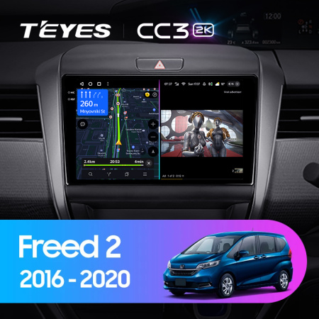 Штатная магнитола Teyes CC3-2K-360 128G для Freed 2016-2020
